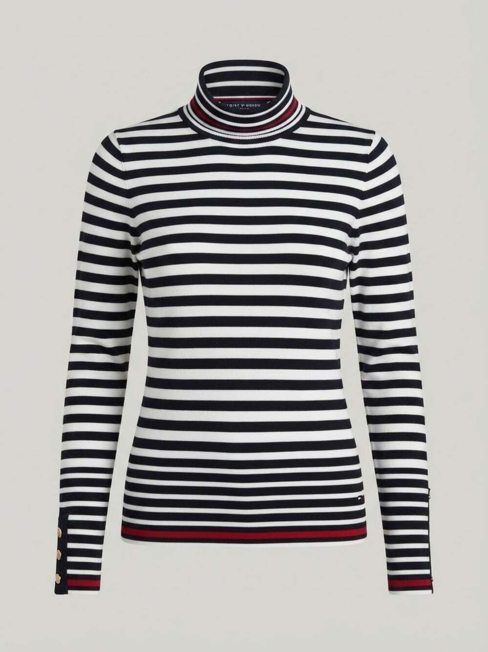 Tommy Hilfiger slim roll  Long sleeved top desert sk multi-coloured  Small